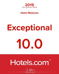 Puntuación 10 Hotel Malecón en hotels.com